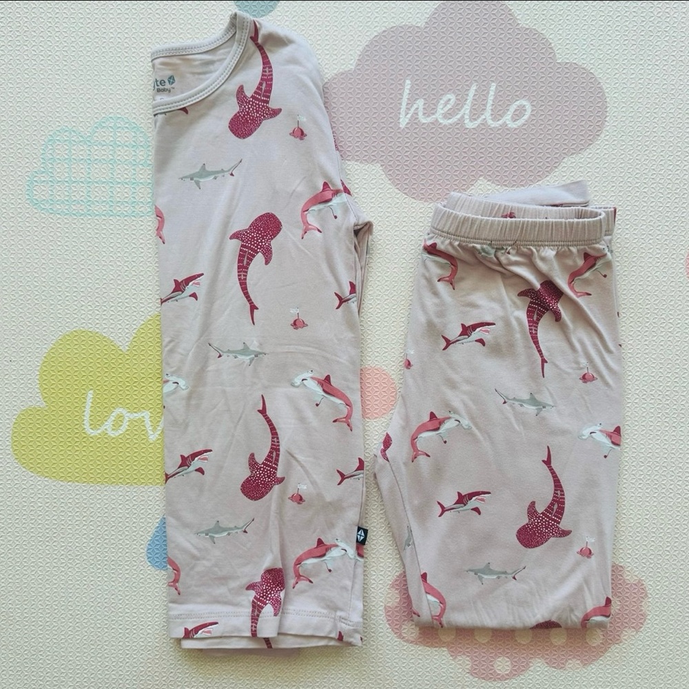 Kyte BABY Blush Shark PJs